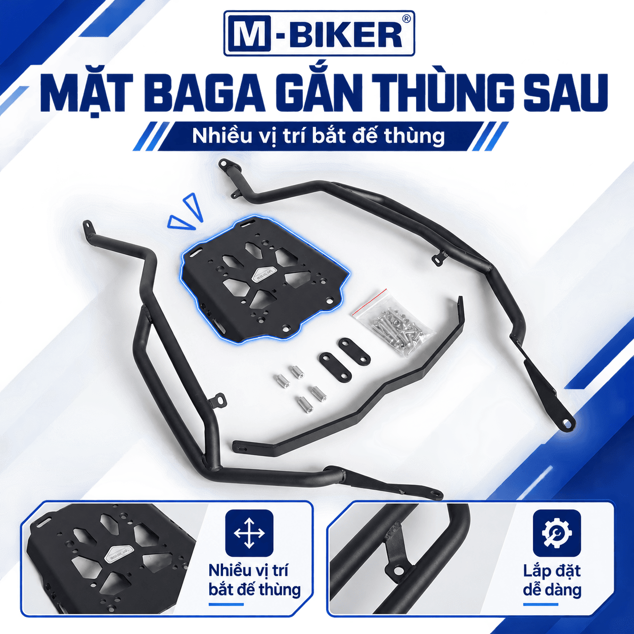 Baga xe NMAX: Đối chiếu thông số tải trọng và lắp đặt 3 baga sau NMAX155 2