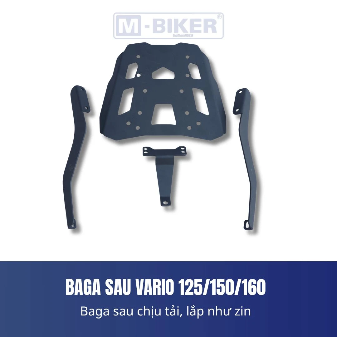 Khung baga sau chịu lực vario 125/150/160 bằng inox 304 gắn chắc chắn trên đuôi xe tay ga Honda Vario