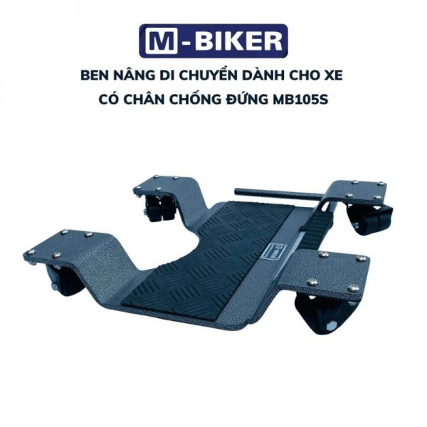 Ben nâng hạ sườn xe máy M-Biker: chọn mã và vận hành an toàn 5 Bánh xe xoay 360 độ gắn dưới đế ben nâng hạ sườn xe máy M-Biker giúp di chuyển linh hoạt trong xưởng hẹp