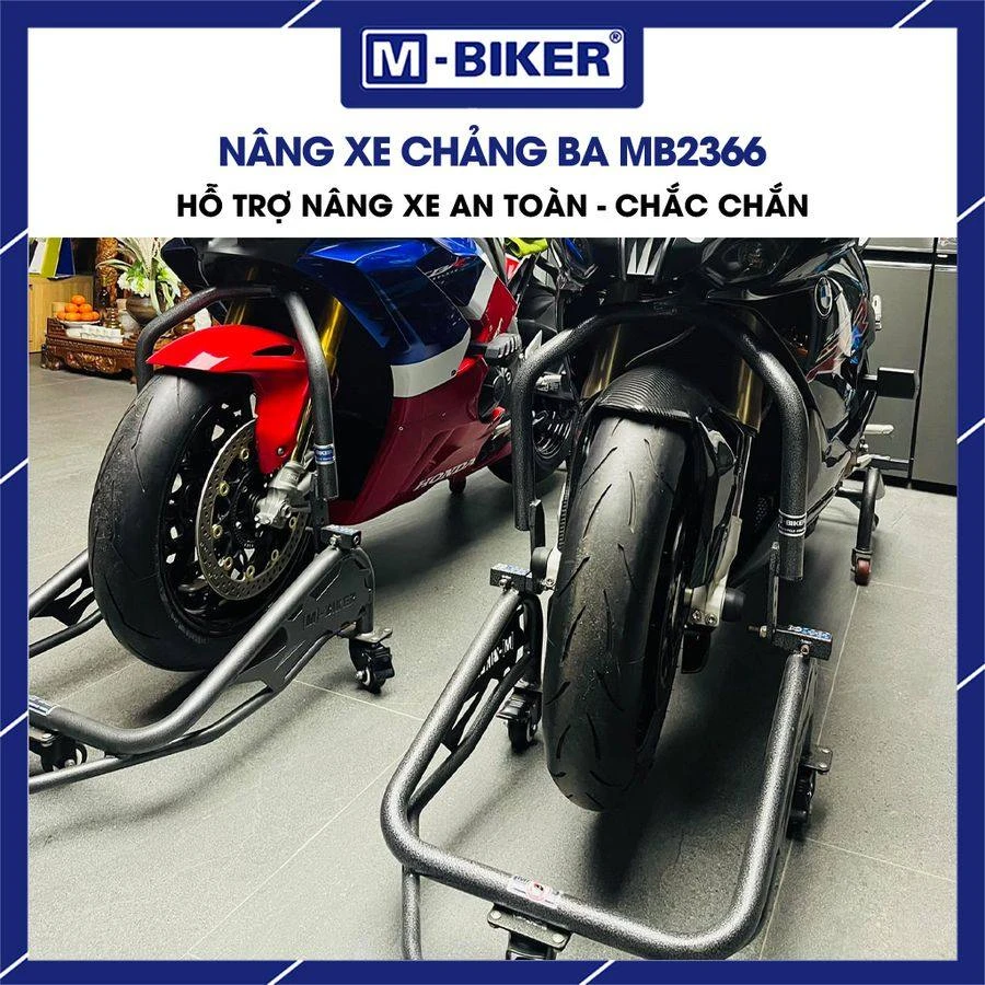 Ben nâng tháo ráp phuộc trước PKL M-Biker: đối chiếu thông số MB202 và MB360 5 Cấu trúc chảng ba hợp kim nhôm vát mỏng khí động học trên dòng xe superbike đòi hỏi đo đạc kỹ trước khi chọn mã ben nâng