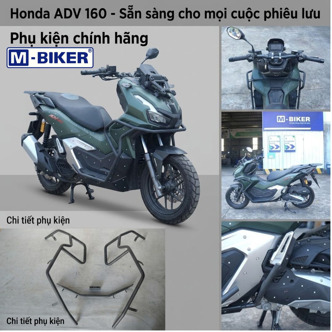 Chống Đổ Honda ADV 160 M-Biker - Bảo Vệ Khung Xe Toàn Diện 6 chong do adv 160 mbiker 5
