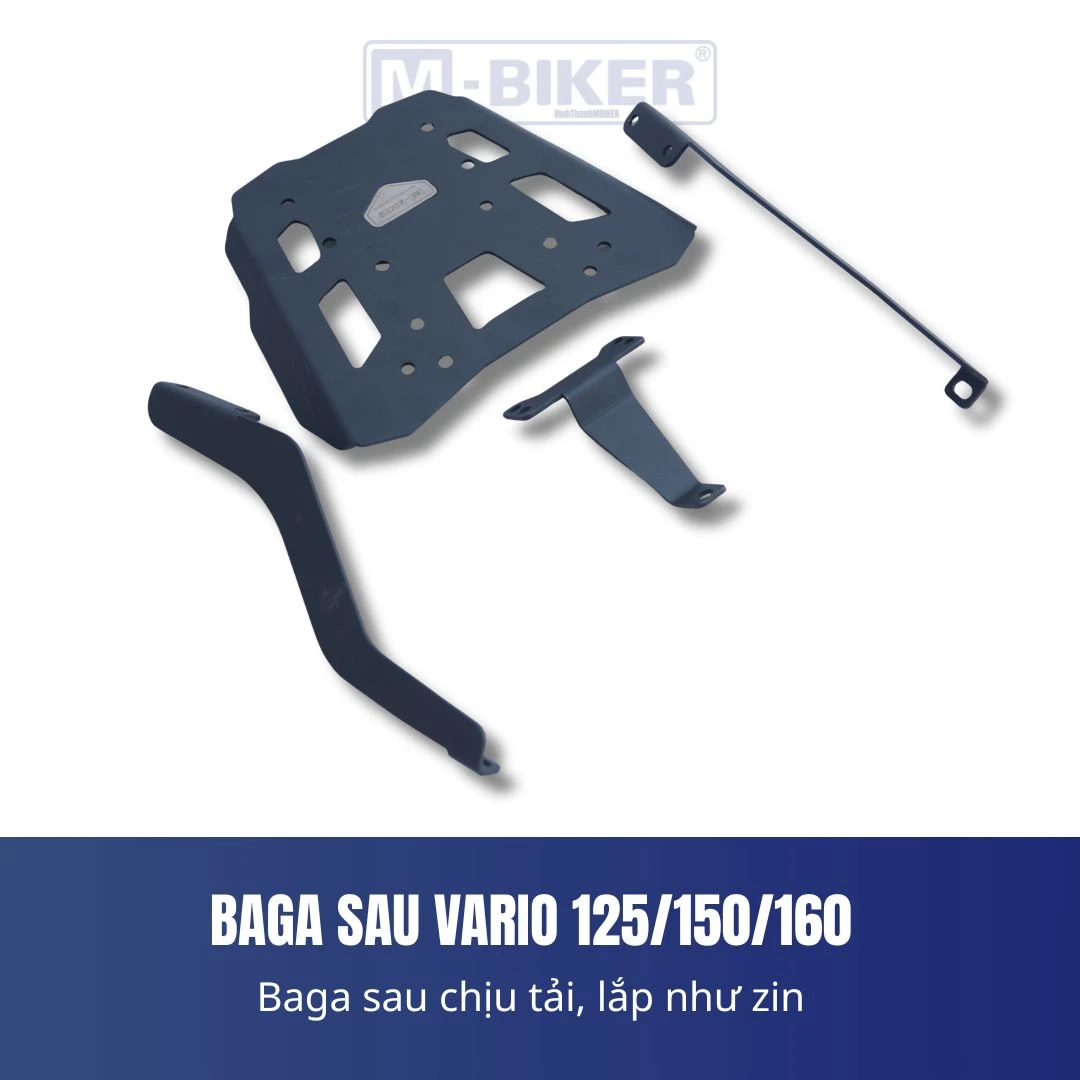 Giá baga sau Vario Mbiker: Bảng giá chi tiết và cách chọn đúng mã 6 Tay người đang dùng cờ lê siết ốc cố định baga sau vào khung đuôi xe tay ga Honda Vario theo trình tự chéo góc