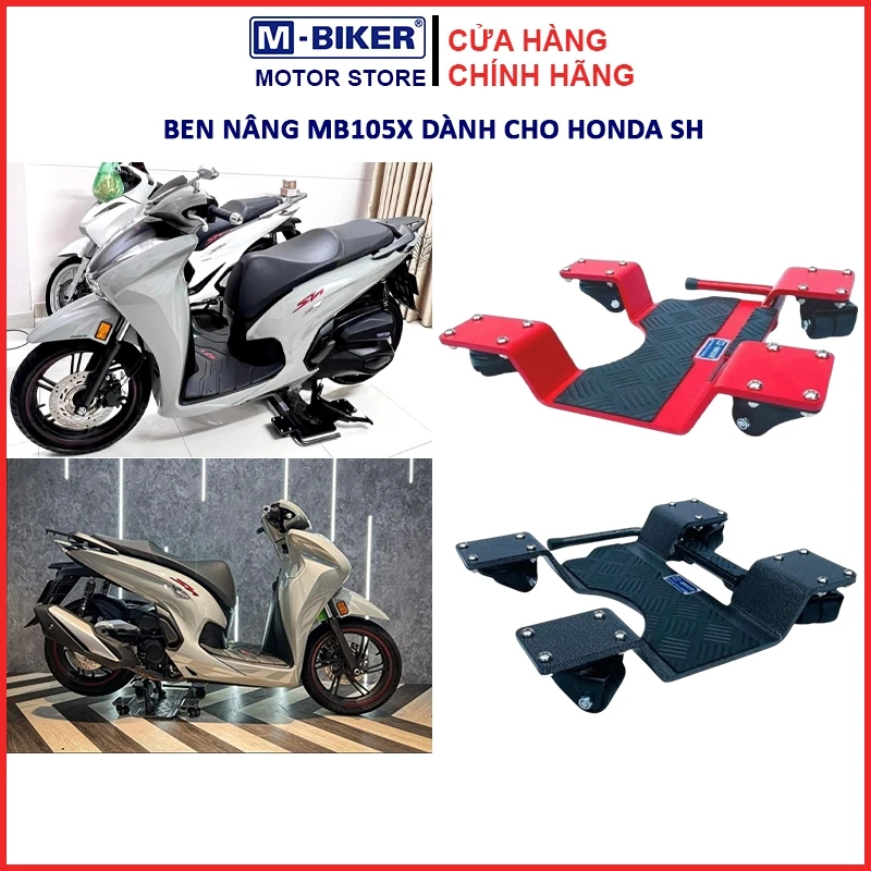 Kỹ thuật luồn ben nâng hạ gầm m-biker bằng chân đạp mã MB105Z vào khoảng sáng gầm hẹp dưới 13cm của xe tay ga phổ thông