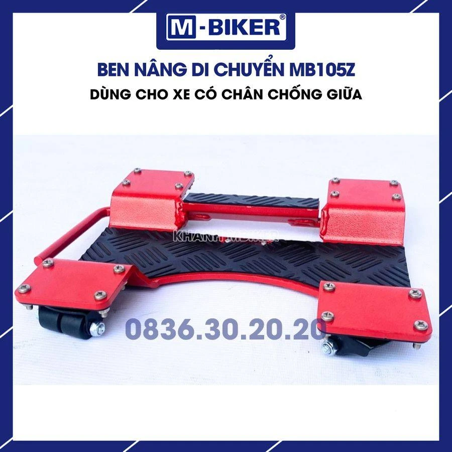 Ba mã ben nâng M-Biker gồm MB105Z, MB105Y và MB360 xếp cạnh nhau thể hiện sự khác biệt về độ dày ngàm