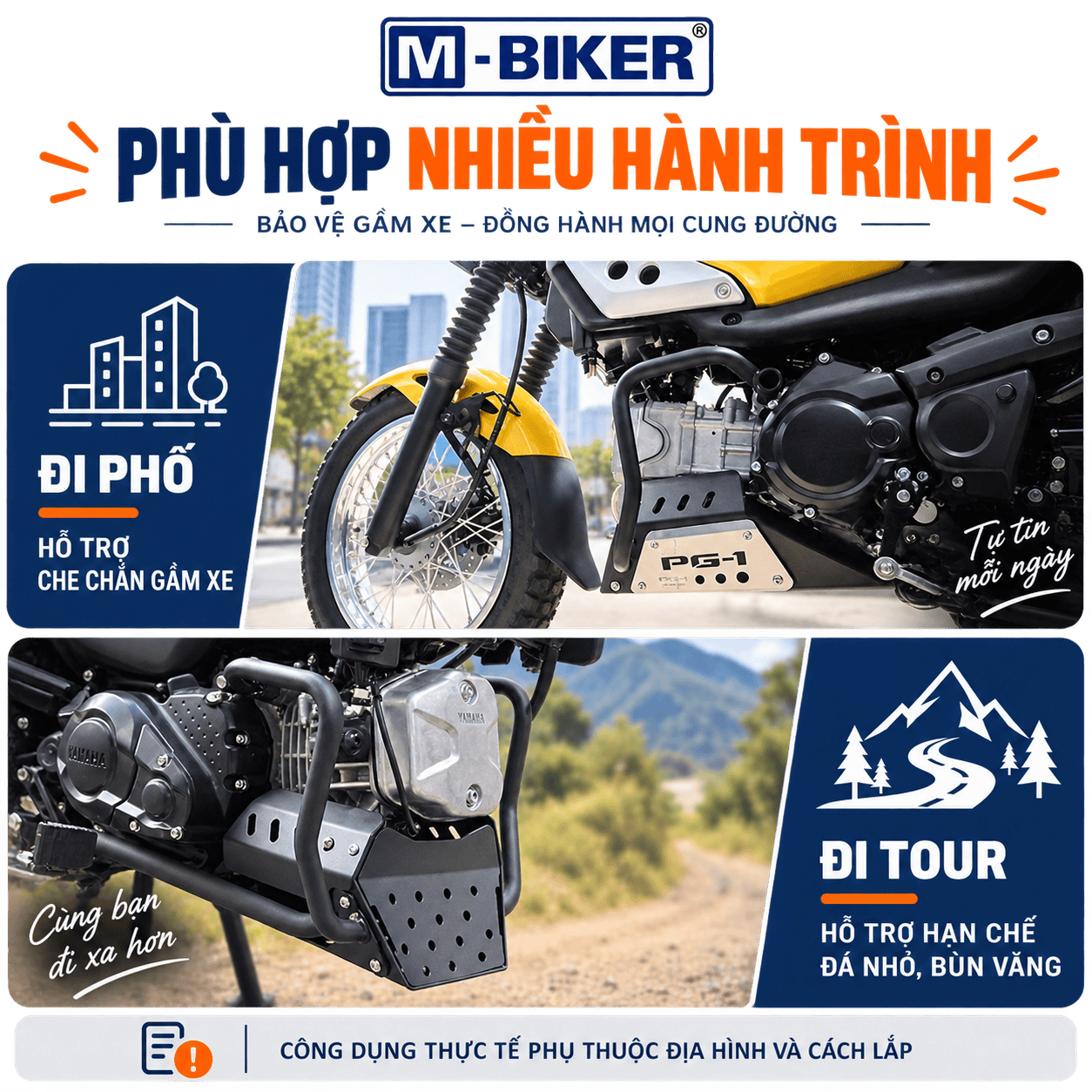 Ốp gầm PG1 Mỏ Cày Bảo Vệ Gầm Xe Lốc Máy PG-1 Mbiker 57 op gam PG1 M BIker 5