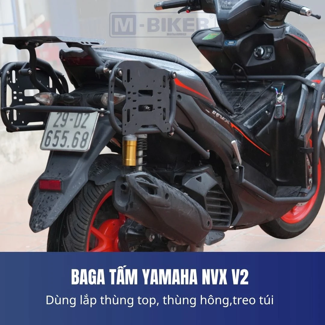 Ốp bảo vệ dàn vỏ NVX bằng nhựa ABS đặt cạnh khung chống đổ inox để phân biệt chức năng chịu lực và thẩm mỹ