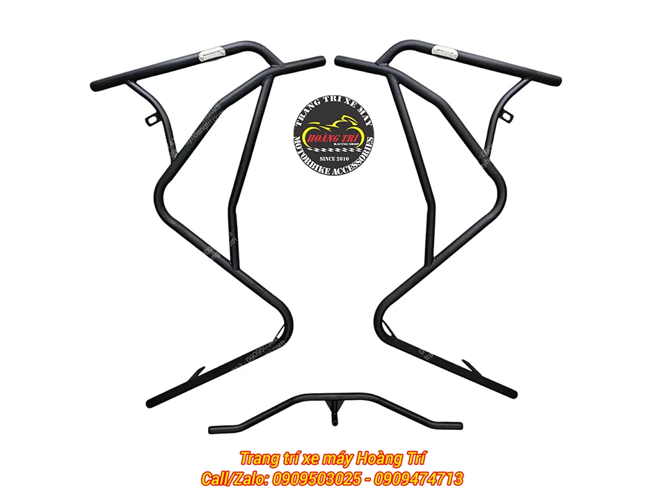 Chống va quẹt NVX M-Biker: So sánh trọng lượng và hiệu quả thực tế 3 Cận cảnh chất liệu inox 304 của bộ chống va quẹt NVX M-Biker thể hiện độ dày ống và mối hàn CNC chắc chắn