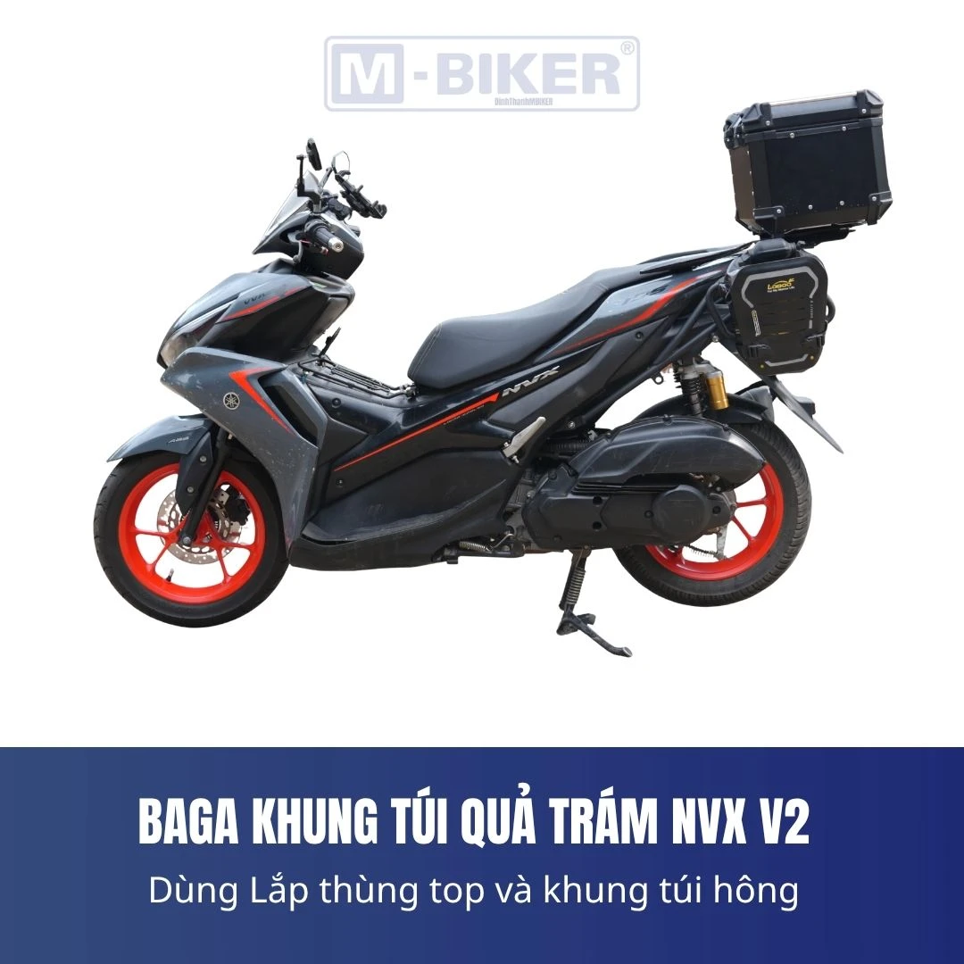Baga sau chở đồ NVX V2 M-Biker: Hướng dẫn lắp đặt và kiểm tra tương thích 2 Thước kẹp đo khoảng cách tâm lỗ 135mm x 165mm trên khung sườn xe NVX V2 để xác nhận tương thích baga M-Biker