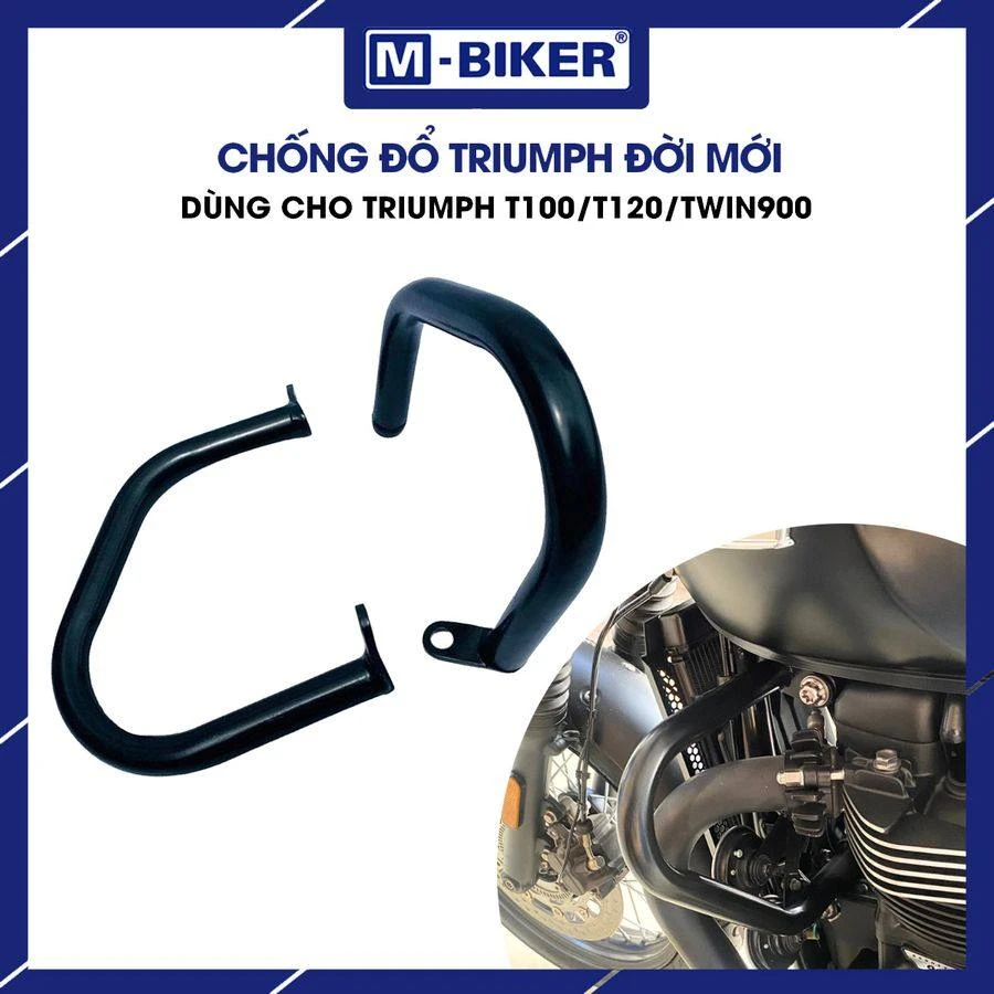 Cận cảnh pát liên kết khung xe và thanh chịu lực của chống đổ M-Biker NVX V2 với góc nghiêng 38 độ chuẩn xác