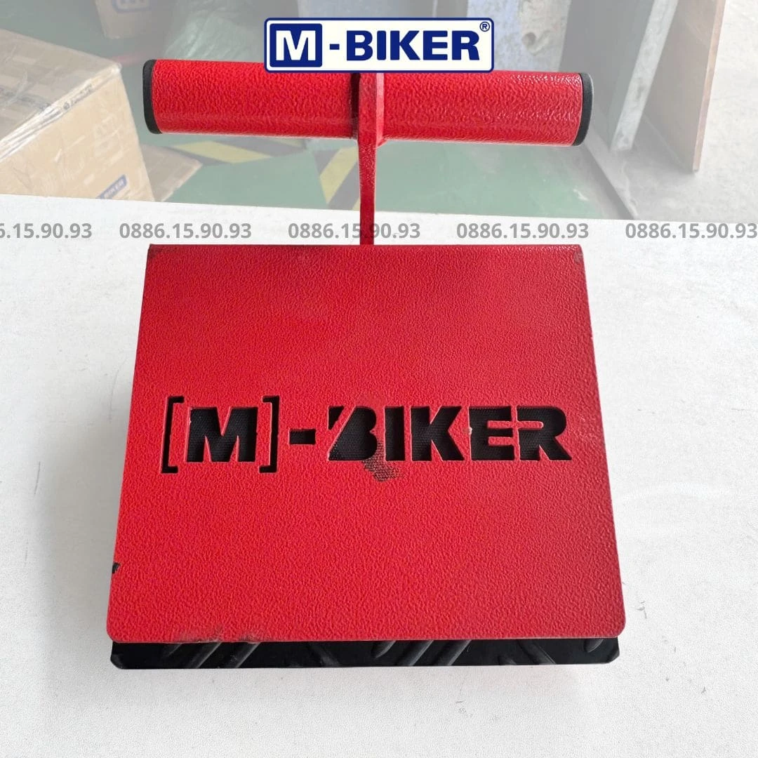 Hệ thống van khóa an toàn kép kết hợp chốt cơ khí dự phòng trên ben nâng xe touring nặng M-Biker