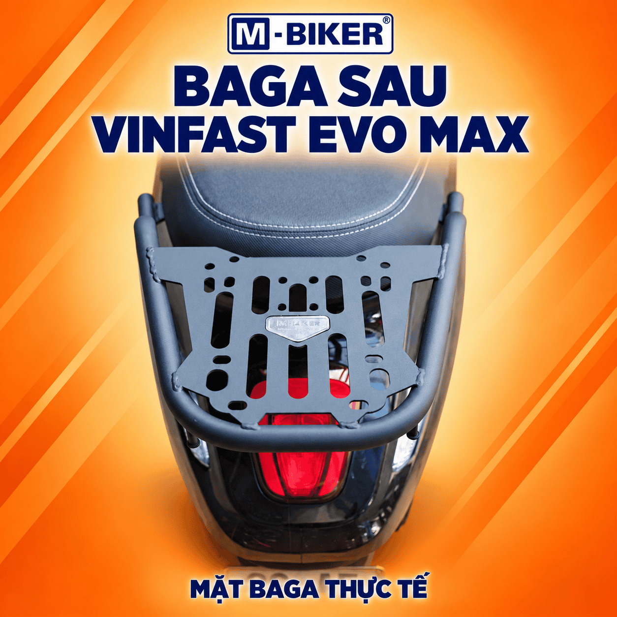 Cảng sau Evo Max chính hãng M-Biker: thông số và cách lắp 1 Baga sau VinFast Evo Max 2 2
