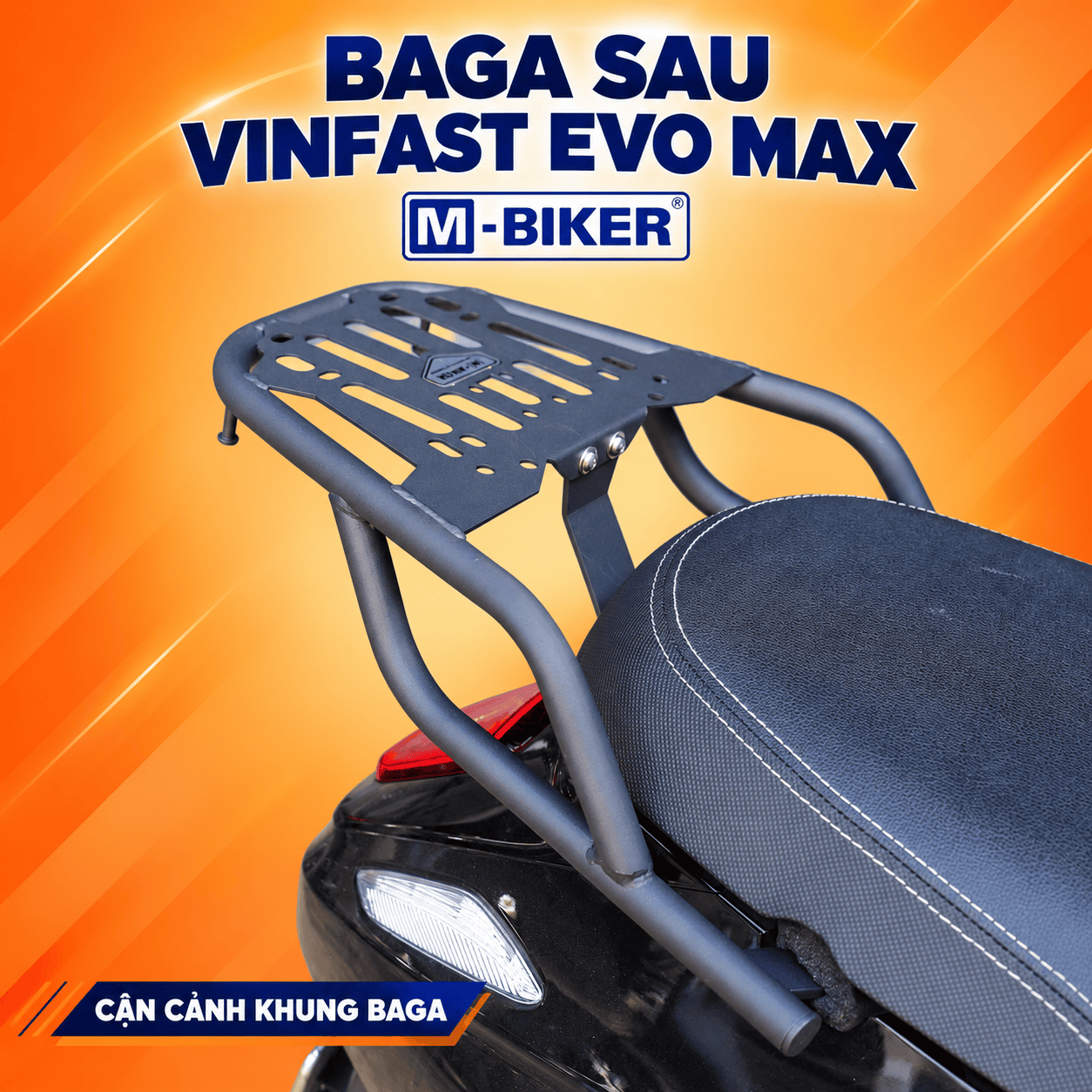 Baga sau VinFast Evo Max M-Biker – Cảng sau tiện lợi để chở đồ