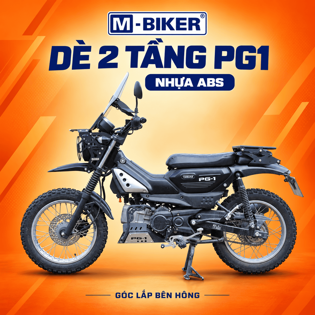 Dè chắn bùn trước 2 tầng PG-1 M-Biker – Nâng cấp tiện ích cho Yamaha PG-1 4 De 2 tang Yamaha PG1 2